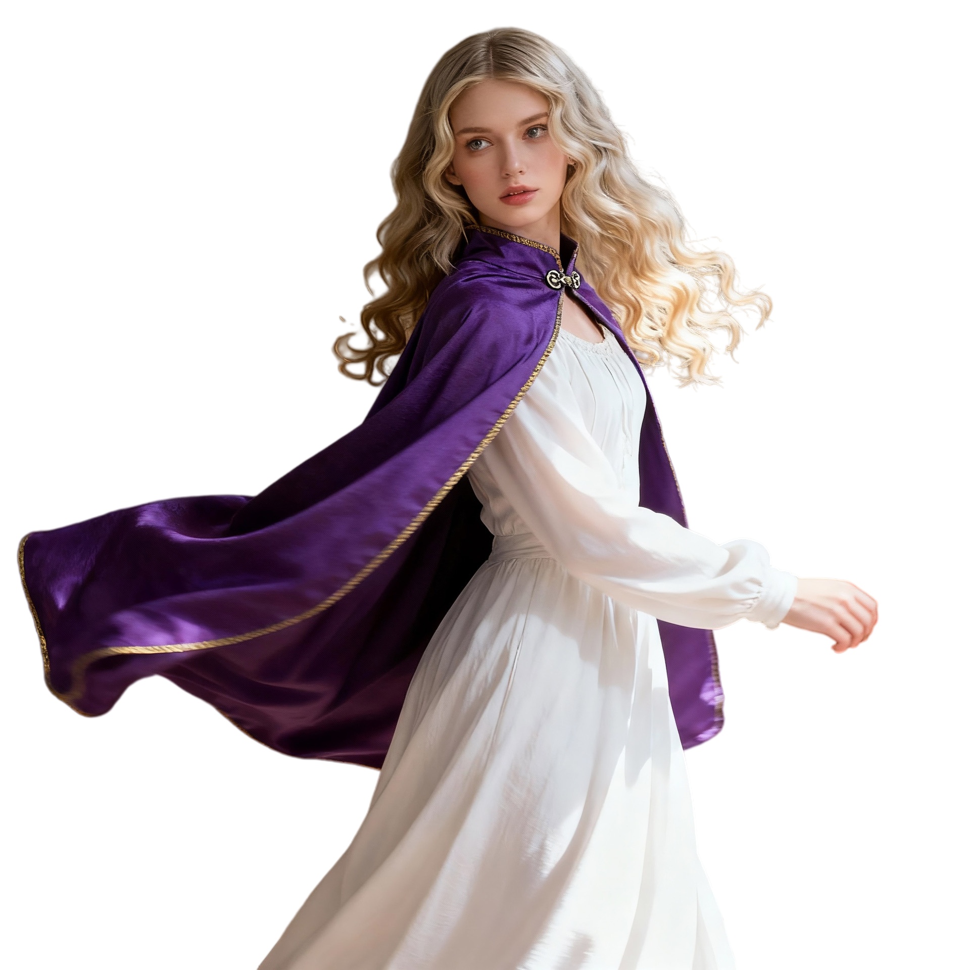 Vintage Noble Velvet Cape Cloak Luxury Long Robe Halloween Cosplay Costume